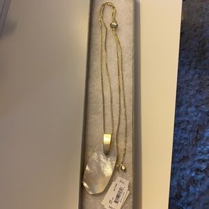 Kendra Scott Gold and White Necklace